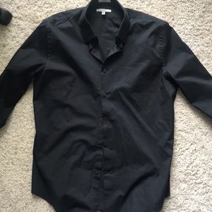 Men’s black Express button down